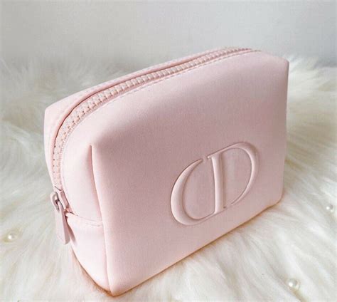 dior pink ribbon bag|christian Dior makeup bag pink.